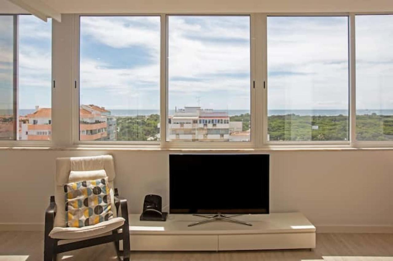 Magnificent 1 Bedroom Apartment With Views Over The Ocean Costa da Caparica Exterior foto